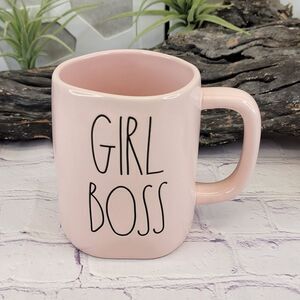 Rae Dunn GIRL BOSS Pink Ceramic Mug